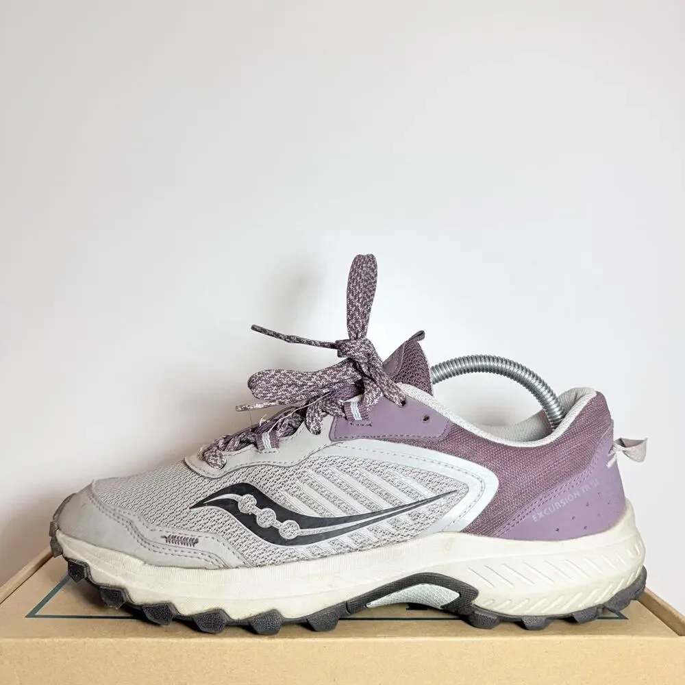 Women's 10.5 Saucony Excursion TR15 Trail Running Shoes Gray Mauve